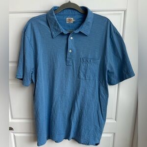 Faherty Men's Sunwashed T-Shirt Polo Size Large